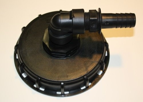 TÄSLER-Produktion IBC Deckel NW150 mit 90° Bogen auf 1 Zoll Schlauchtülle