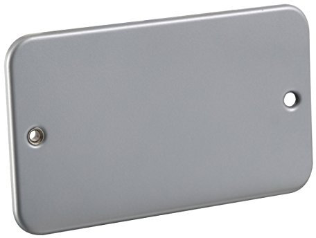 Knightsbridge M8AV600 Metal Clad 2G Blanking Plate, Silver
