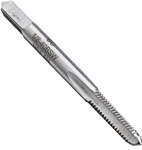 Handgewindebohrer ähnl. DIN 352 HSS-G, BSW W 1/8 x 40 Fertigschneider in Bohrcraft Unibox