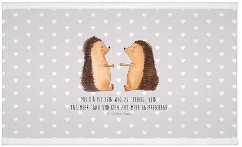 Mr. & Mrs. Panda 50 x 100 Handtuch Igel Liebe - Geschenk, Heiraten, Hochzeitstag, Jahrestag, groß, Baby, Hocheitstag, Kinder, Handtücher,