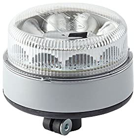 HELLA 2XD 012 980-011 LED Blitzleuchte - Blinkleuchte - K-LED Blizzard - 12/24V - gelb (amber) - Anbau/Rohrstutzen, flexibel - Stecker: Pipe socket - für Traktor, LKW, Gabelstapler