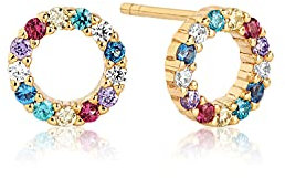 SIF JAKOBS JEWELLERY Ohrstecker Biella aus vergoldetem 925 Sterling Silber mit Zirkonia