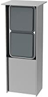 Jehoka Columna B 2.2 Enchufe exterior de acero inoxidable con 2 interruptores