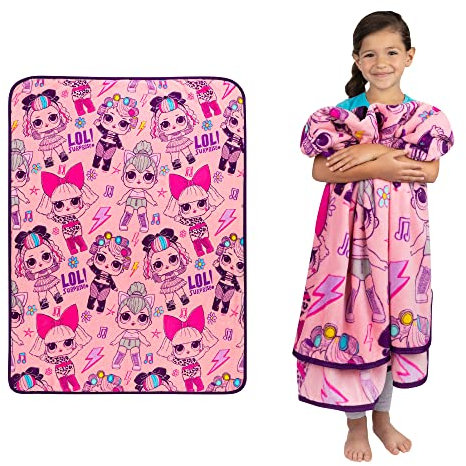 Franco Kinder-Bettwäsche Super Soft Plüsch Überwurfdecke, 116,8 x 152,4 cm, LOL Surprise AT0508