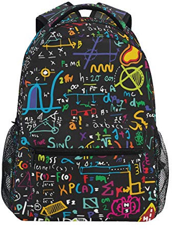 Rootti Rucksack, bunt, mathematische Formel, Wanderrucksäcke, Outdoor, Schule, Reisen, Laptop, Büchertasche, Tagesrucksack für Kinder, Erwachsene, Jungen, Mädchen