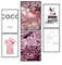 Postertech® Premium Poster (6er Set) | Poster Set Coco weiss | 2X DIN A3 & 4X DIN A4 | Wanddeko Wanddekoration | Alle Zimmer & Büro | Rosen Blumen Pink Rosa modern | Ohne Rahmen