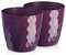 Tymar Pot de Fleurs, Pot de Plantes en Plastique, Lot de 2, Forme Ronde, Cache-Pot (30 cm, Violet)