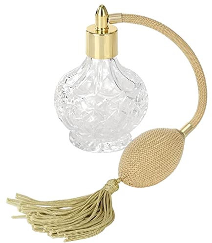 Minkissy 80Ml Perfume Atomizer with Spray Vintage Empty Glass Perfume Bottle Refillable Retro Glass Fragrance Bottle for Home Travel