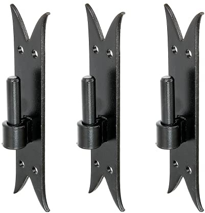 Alberts 306465 Kloben auf Platte | DI-Haken, Abschluss Karpfenschwanz | schwarzer Tauchlack | Dornmaß Ø14 mm | Platte 205 x 45 mm | 3er Set