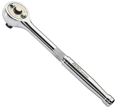 Zero Degree 38151 Ultra-Precise Gearless Ratchet – Nickel Plated High-Carbon Steel with ASME Certified Torque – Durable & Rust-Resistant – Used for Tight Spaces, 3/8 Drive