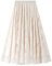 DISSA Jupe Trapèze Fleurie Femme Beige Jupe Dentelle Maxi,Taille Unique,S0851