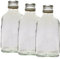 20 x Flask Glass Bottles 100 ml (0.1L) & Metal Screw Caps (Twist on Lids) - Home Brewing Gin Oil Vinegar Wine Vodka - DIAH (20 x 100 ml Flask Bottle + Silver Screw Caps)