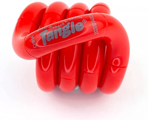 Tangle Jr. Fidget-Spielzeug für Kinder und Erwachsene, Rot