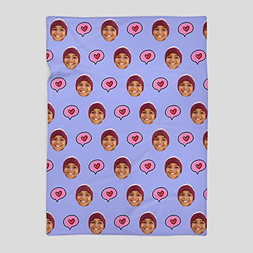 ZHONGZHI Personalisierte Hundedecke, personalisierte Decken mit Fotos, individuelle Decke gemütlich mit Foto, individuelle Überwurfdecke mit Foto, individuelle Haustiergesichtsdecke (120 x 200 cm)