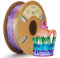 ERYONE Ultra Shiny Silk PLA Filament voor 3D Druker, PLA Filament 1.75mm, +/- 0,03mm,1kg 1 Spule, Multicolor Rainbow Fast Color Gradient Silk, Süßigkeiten-Regenbogen