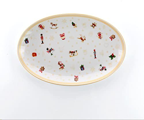 WEISSESTAL OVALE 31X20,5CM TOYS NATALE PORCELLANA