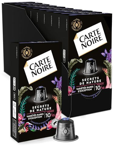 Carte Noire Café Secrets de Nature - Capsules Aluminium Compatibles Nespresso, 10 paquets de 10 capsules (100 Capsules)