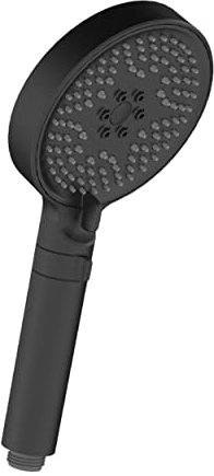 CHRIS BERGEN Wassersparende Handbrause - Innovativer Duschkopf mit Wassermengensteuerung - in Schwarz matt