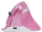 DeLUX Ergonomische Maus Kabellos, Wiederaufladbar Mini Vertikale Maus, Silent Click, 6 Tasten, 4000 DPI, RGB Licht, Multigerät, für Karpaltunnel, für Computer/Laptop/PC/Mac (M618MINI-Rosa)