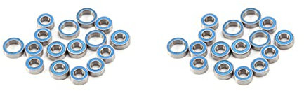 Fuzzbat 32-teiliges Kugellager-Set aus Gummi für TT02 TT-02 TT02D TT-02D 1/10 RC Auto-Upgrades Teile Zubehör