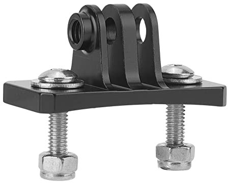 Universal Helmet Fixed Mounts, Aluminium Alloy Skydiving Helmet Fixed Base Holder Adapter Mounts for Gopro 7 6 5 4 Action Cameras (Black)