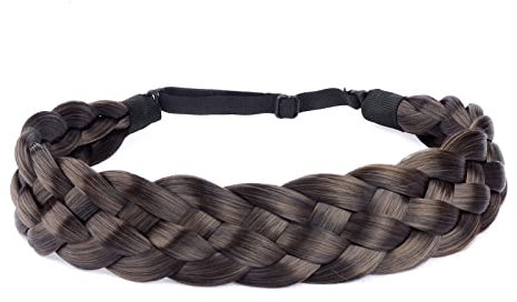 Gledola 5 Stränge Synthetisches Haar Geflochtenes Stirnband Haar Geflochtenes Stirnband (Dunkelbraun)