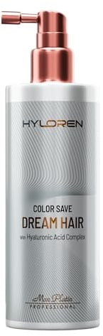 Hyloren Dream Spray pour cheveux colorés/secs – Formule Color Save – Résistant à l'humidité, lisse, uniforme, retient l'humidité, brillance élevée, protection contre la chaleur, 250 ml