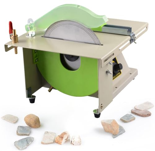 TAHALI Gem Jewelry Polishing Grinding Machine, 500-7000rpm Mini Table Rock Saw Lapidary Polisher Bench Buffer Machine, for Amber, Beeswax, Agate,110V