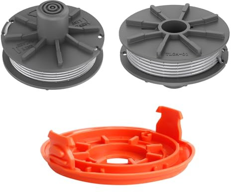 Trimmer-Ersatzspule 5307-20 & 5344 Abdeckung für Gardena Easycut 400 Art.8846 Easycut 400/25 Art.9807 ComfortCut450 Art.8847 ComforCut450/25 Art.9808 SmallCut 300/23 Art. t.9805 (2 Spulen + 1