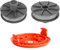 Trimmer-Ersatzspule 5307-20 & 5344 Abdeckung für Gardena Easycut 400 Art.8846 Easycut 400/25 Art.9807 ComfortCut450 Art.8847 ComforCut450/25 Art.9808 SmallCut 300/23 Art. t.9805 (2 Spulen + 1
