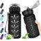 KollyKolla Gourde 500ml, Bouteille d'eau Enfant, Gourde Paille, Étanche & Réutilisable, Gourde Sport avec Marqueur de Temps, Gourde Motivation pour Enfant, Cyclisme, Bureau, Camping, l'école
