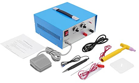 Saldatore a mano, 600 W, 80 A, portatile, saldatore a punti, 0,5 – 1,5 mm, regolabile ad alte prestazioni, per gioielli, oro, oro K, argento e ferro