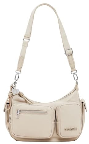 Desigual Schultertasche Umhängetasche Astana Shoulder Bag Beige Crude