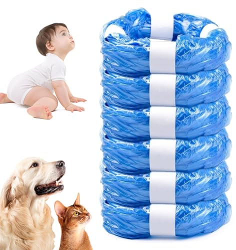 Lot de 6 recharges pour poubelle à couches, compatibles avec Litter Locker, Tommee Tippee, LittyCat, Chicco, Angelcare (4,5 m)