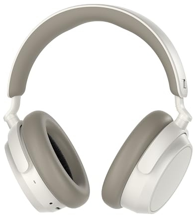 Sennheiser ACCENTUM Plus Wireless Bluetooth Headphones Noise Cancelling - Quick-Charge Feature, Up to 50HR Playtime, Adaptive Hybrid ANC, Over Ear Headphones, White (Renewed)