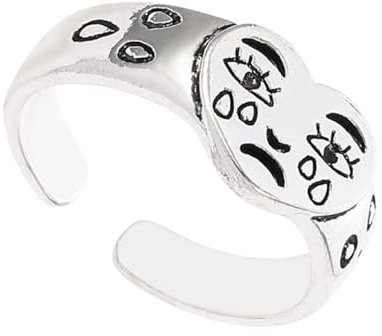 LIFKOME 1Stk Liebesring mit weinendem Gesicht weihnachten weinacht die weihnac abschlussfeier partyhüte funky Smaragdringe lustiger Ring Fingerring modischer Knöchelring Legierung