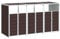 vidaXL Mülltonnenbox für 3 Tonnen Braun 216x81x115 cm Stahl, 1er Mülltonnenbox, Mülltonnenverkleidung 1er, Mülltonnenbox 2 Tonnen