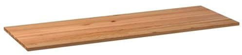 vidaXL Tischplatte Hellbraun 280x90x4 cm Massivholz Eiche Rechteckig, Esstischplatte, Schreibtischplatte, Bartischplatte, Esszimmertischplatte