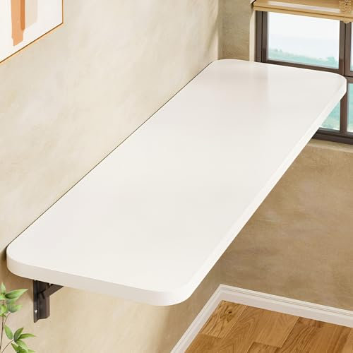 JXNVHJ Klapptisch Wand - 80x40 cm Klappbarer Wandtisch Küchentisch Kindertisch - Platzsparender Schwimmender Drop-Leaf Schreibtisch - Faltbarer Wandtisch(Black,40 * 20(1.3 * 0.65ft))