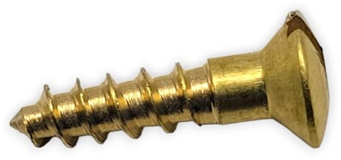 Holzschrauben aus Messing DIN 95 Linsensenkkopf mit Schlitz (3,5mm x 20mm - 50 Stück)