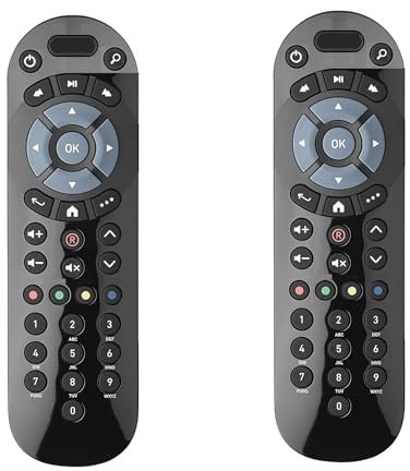 Lot de 2 télécommandes de rechange compatibles avec toutes les boîtes SkyQ, SkyQ TV Box, SkyQ Mini Box et Sky Q Silver Box (la télécommande intelligente 2.0 est adaptée pour SKYQ)