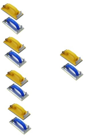 DIYEAH 5 Sätze Schleifpapier Sperrholz Terrassendielen Trockenbau Handschleifer Leistung Mini Metall Handwerkzeug Manueller Schleifpapierhalter Handschleifwerkzeuge Plastik 2 Stück * 5