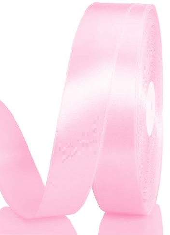 Satinband Hellrosa 15 mm Breit Schleifenband, 91 m Geschenkband Stoffband Satin Dekoband Seidenband zum Basteln, Geschenkverpackung, Kunsthandwerk, Geburtstag Hochzeit Taufe Weihnachten Dekoration
