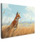 MuchoWow© Leinwandbild 80x60 cm Dekoration Wohnzimmer Bilder Pictures Wall Decoration Living Room Wohnungs Deko Moderne Bild Fuchs - Gras - Wolken - Orange