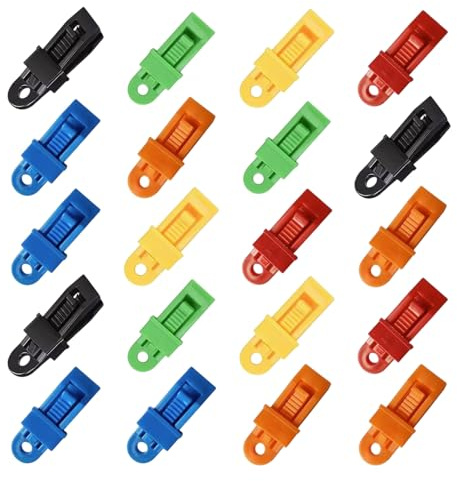 Whltzf 20 Stück Tarp Clip Heavy Duty Lock Grip Verstellbarer Zelt-Clip Schatten-Clip Fix Klemme Planenbefestigungen Enduring Tarp Clip Outdoor Zeltclip Camping Tarp Fasteners