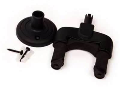 LOLIPPYY Black Guitar Wall Hanger Mount Holder with Thick Support Arms Plastic Hook for Acoustic Electric Guitar Mandolin Ukulele Easy to Install Wall Holder with Secure Random Color