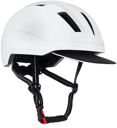Casco de Equitación Casco de equitación Ajustable 57 a 62 cm for Hombres y Mujeres, Transpirable, Protector Corporal for Adultos(White)