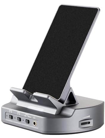 ERYUE XDuoo DT-01 HiFi-Plattenspieler, Hochwertige Audio-Dockingstation Zum Aufladen von Telefonen, Koaxialer/optischer/AUX-Ausgang, Geeignet für Musikbegeisterte