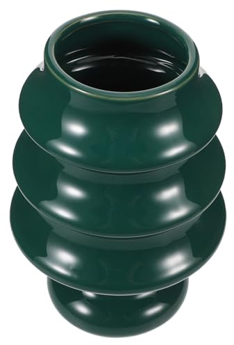 Levemolo Vaso in Ceramica per Fiori a Forma di Albero di Natale Verde Portafiori Festivo Compatto per Centrotavola Natalizio Decorazione Elegante per Ufficio e Casa