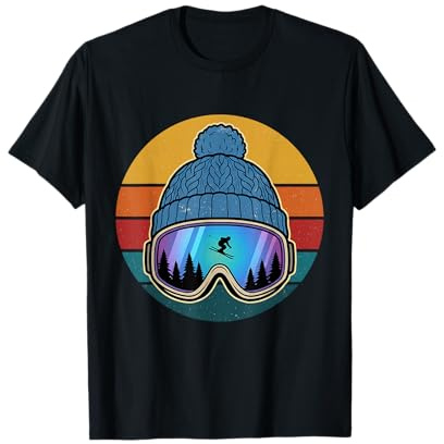 Skifahrer Ski Wintersport Piste Berge Skifahren Sport Apres T-Shirt